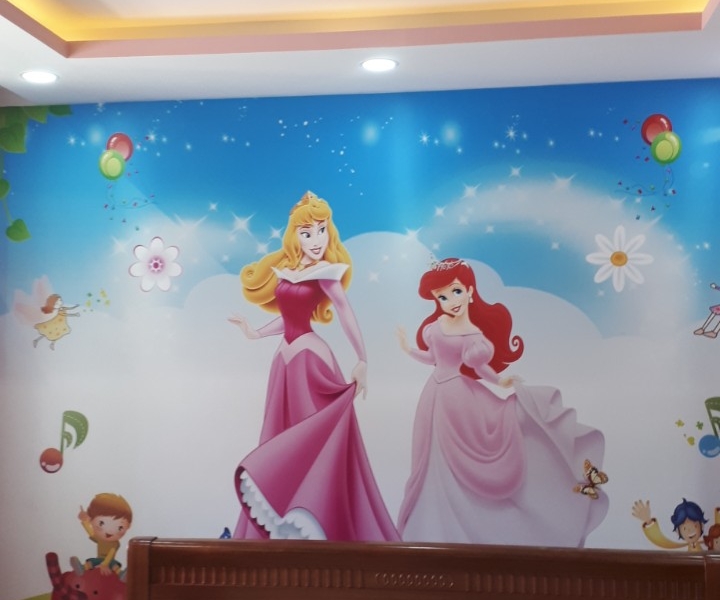tranh dán tường trẻ em hình công chúa TRANHCONGCHUA